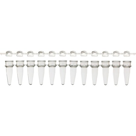 Scientific Specialties UltraFlux 12 Strip Tubes w/Unattached Caps, 0.2ml, Natural, 80/PK 145580
